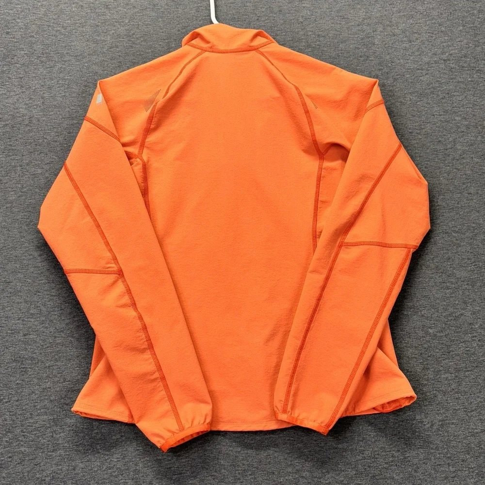 Eddie Bauer First Ascent Jacket Womens Medium Orange Soft Shell Full Zip Hiking‎